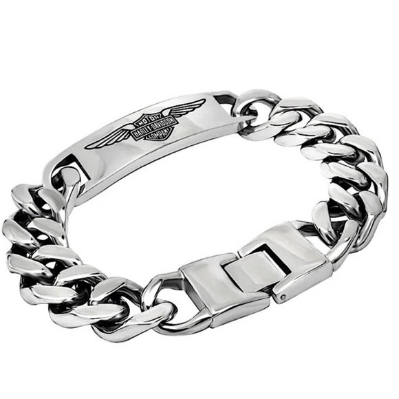 Biker Men's Chain Bracelets - Picture 3 of 5